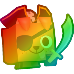 Rainbow Pirate Dog