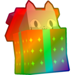 Rainbow Present Cat