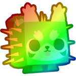 Rainbow Prickly Panda