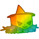 Rainbow Pumpkin Scarecrow