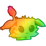 Rainbow Red Fluffy