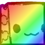 Rainbow Red Huge Chroma Doodle Axolotl