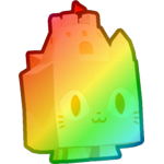 Rainbow Sandcastle Cat