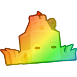 Rainbow Sandcastle Kraken
