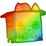 Rainbow Scarecrow Cat