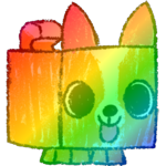 Rainbow Sketch Corgi