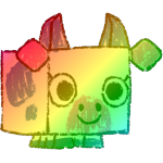 Rainbow Sketch Cow