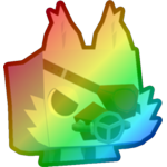Rainbow Steampunk Wolf