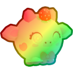 Rainbow Strawberry Cow Ball