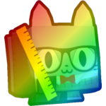 Rainbow Teacher Cat