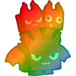 Rainbow Three Headed Dragon