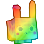 Rainbow Tiedye Bunny