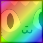 Rainbow Titanic Dino Cat