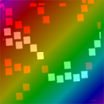 Rainbow Titanic Dot Matrix Kitsune