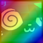 Rainbow Titanic Glitched Cat Ball