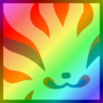 Rainbow Titanic Kitsune Fox