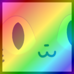 Rainbow Titanic Tiedye Cat