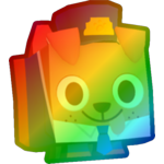 Rainbow Train Conductor Dog