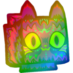 Rainbow UV Cat