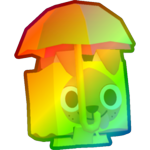 Rainbow Umbrella Dog
