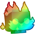 Rainbow Wisp Wolf
