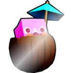 Shiny Coconut Flamingo