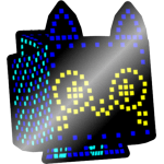 Shiny Dot Matrix Cat