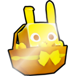 Shiny Golden Basket Bunny