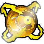 Shiny Golden Black Hole Angelus Ball