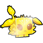Shiny Golden Blue Fluffy