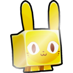 Shiny Golden Bunny Cat