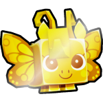 Shiny Golden Butterfly Pony
