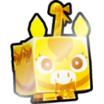 Shiny Golden Candycane Unicorn