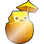 Shiny Golden Coconut Flamingo