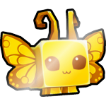Shiny Golden Cold Butterfly