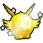 Shiny Golden Comet Cyclops Ball