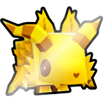 Shiny Golden Creepy Wolf