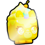 Shiny Golden Cupcake Unicorn