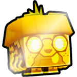 Shiny Golden Cyberpunk Dog