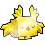 Shiny Golden Emerald Owl
