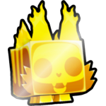 Shiny Golden Firefossil Wolf
