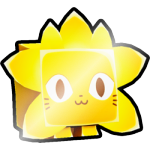 Shiny Golden Flower Cat