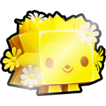 Shiny Golden Flowers Hedgehog