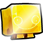 Shiny Golden Happy Rock