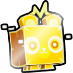 Shiny Golden Holographic Bear