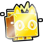 Shiny Golden Holographic Cat