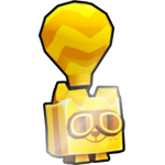 Shiny Golden Hot Air Balloon Dog