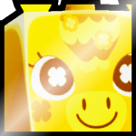Shiny Golden Huge Clover Unicorn