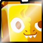 Shiny Golden Huge Good vs Evil Dragon