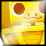 Shiny Golden Huge Minecart Piggy